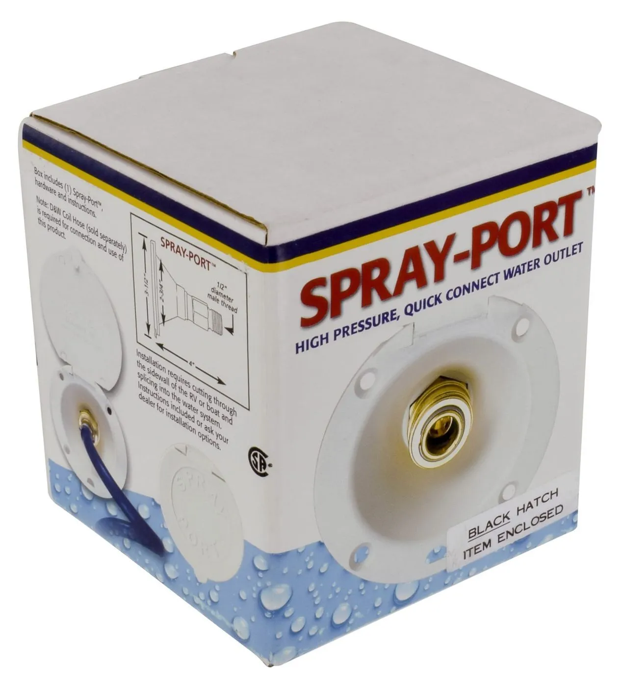 SPRAY PORT  BLACK  BULK